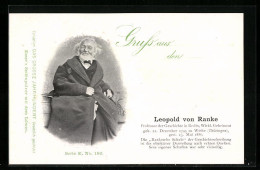 AK Gelehrter Leopold Von Ranke, Bildnis Und Lebenslauf  - Historische Persönlichkeiten