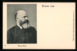 AK Portrait Von Georg Ebers  - Historische Persönlichkeiten