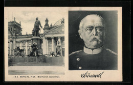 AK Berlin, Bismarck-Denkmal, Portrait Des Fürsten  - Historical Famous People