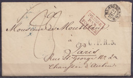 LAC Datée 16 Octobre 1834 De MAGDEBOURG Prusse Càd MAGDEBURG /21/10 Pour PARIS - Griffes [PRUSSE PAR FORBACH] & "C.P.R.3 - 1801-1848: Vorläufer XIX