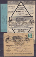 Env. & Imprimé Publicitaire "Fabrique De Chemises Et Vêtements La Mondiale" Affr. N°174 Flam. ROANNE /12 I 1928 Pour DIE - 1922-26 Pasteur