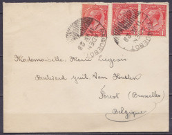 Grande Bretagne / Aden - Env. Affr. 3x 1d Rouge KGVI Càd PAQUEBOT /ADEN /11 MAR 1928 Pour FOREST Bruxelles - Aden (1854-1963)