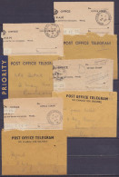 Grande Bretagne - Lot De 7 Télégrammes Avec Enveloppe - Birmingham - Entre 1943 Et 1945 - Storia Postale