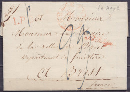 Pays-Bas - L. Datée 1e Janvier 1831 De LA HAYE Càd 's GRAVENHAGE Pour BREST France - Griffes "Na Posttijd" & "L.P.B.4" - - ...-1852 Prephilately