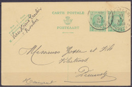 EP CP 30c + 5c Vert Houyoux Càd ROESELAERE /10 I 1928/ ROULERS Pour PERUWELZ - Cartoline 1909-1934