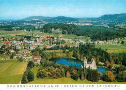 72802847 Anif Sommerfrische Schloss Blick Gegen Salzburg Fliegeraufnahme Anif - Altri & Non Classificati