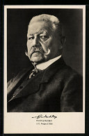 AK Paul Von Hindenburg Als Reichspräsident Im Portrait  - Personajes Históricos