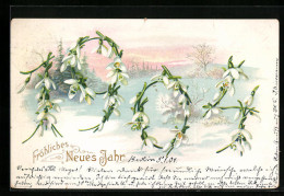AK Jahreszahl 1904 In Winterlicher Landschaft  - Autres & Non Classés