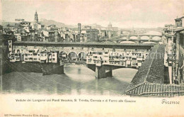 72808820 Firenze Florenz Vedute Dei Lungarni Coi Ponti Vecchio S Trinita Carraia - Sonstige & Ohne Zuordnung