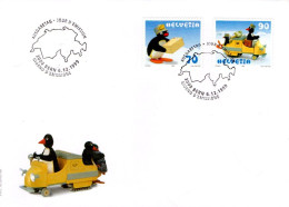 SUISSE FDC 1999 PINGOUINS POSTAUX - FDC