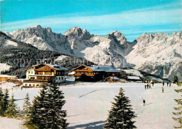 72801037 Kirchberg Tirol Berggasthof Maierl Mit Kaisergebirge Winterpanorama Kir - Other & Unclassified