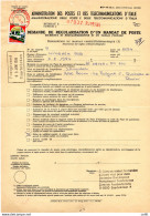 Castelli Lire 650 Su Modulo Regolarizzazione Vaglia Postale - 1946-60: Poststempel