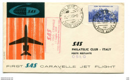 Primo Volo SAS Milano-Oslo Del 15/7/59 - Airmail