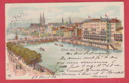 Bâle - Hôtel Des Trois Rois  / Litho - 1904 ( Voir Verso ) - Bâle