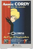 F42 / CARTE CPM Publicitaire PUB Advertising Card Cart' Com MUSIQUE Théâtre OLYMPIA Annie CORDY 50 Ans De SCENE - Publicités