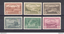 1946-47 CANADA - Stanley Gibbons N. 401/406 - MNH** - Otros & Sin Clasificación