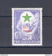 1953 TRIESTE B, N. A20a, 300d. Lilla E Verde, MNH** - Other & Unclassified