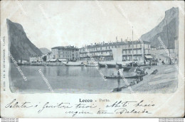 Ba160 Cartolina Lecco Citta' Porto 1904 Lombardia Bella!! - Lecco