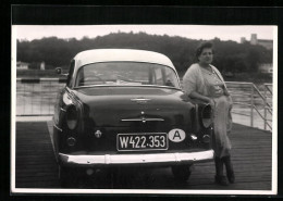 Foto-AK Opel Auto, Kfz-Kennzeichen W422-353, Daneben Die Besitzerin  - Turismo