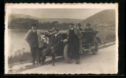 Foto-AK Auto Mercedes Benz Mit Ausflugsgesellschaft, 1924  - Turismo