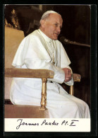 AK Papst Johannes Paul II. Sitzt Auf Dem Heiligen Stuhl  - Papi