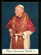 AK Papst Johannes Paul II. Im Rot-weissen Ornat  - Papas