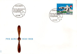 SUISSE FDC 1988 50 ANS PRO AERO - Télécom