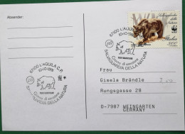 Italien Postkarte Erstausgabetag SSt Braunbär WWF Mi 2195 - 1991-00: Poststempel