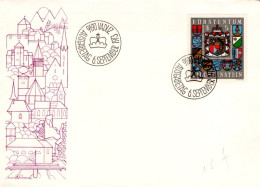 LIECHTENSTEIN 1973 ARMOIRIES - Enveloppes