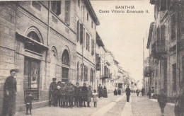 Piemonte  -  Vercelli  -   Santhià   -  Corso Vittorio Emanuele II  - F. Piccolo  -  Nuova  -  Bella Animazione - Autres & Non Classés