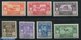 Italian Lybia 1930 Tripoli, Tripoli Fair 7v, Unused (hinged), Health - Nature - Transport - Smoking & Tobacco - Animal.. - Tobacco