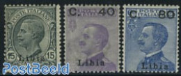 Italian Lybia 1922 Overprints 3v, Mint NH - Libye