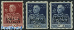 Italian Somalia 1925 Overprints 3v, Unused (hinged) - Other & Unclassified