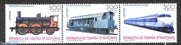 Equatorial Guinea 1995 Railways 3v [::], Mint NH, Transport - Railways - Treni