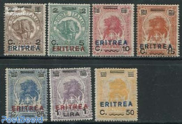Eritrea 1924 Definitives 7v, Mint NH, Nature - Animals (others & Mixed) - Cat Family - Elephants - Wild Mammals - Erythrée