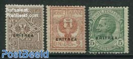 Eritrea 1924 Definitives 3v, Unused (hinged) - Eritrea