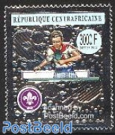 Central Africa 2002 Scouting, Table Tennis 1v Silver, Mint NH, Sport - Scouting - Sport (other And Mixed) - Table Tennis - Tennis De Table