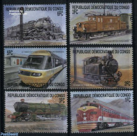 Congo Dem. Republic, (zaire) 2001 Locomotives 6v, Mint NH, Transport - Railways - Trains
