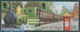 Isle Of Man 1998 125 Years Railways 2v From Booklet [:], Mint NH, Transport - Railways - Trains