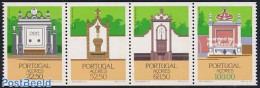 Azores 1986 Regional Architecture, Fountain From Booklet 4v, Mint NH, Nature - Water, Dams & Falls - Art - Architecture - Azores