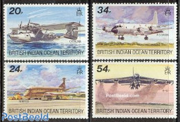 British Indian Ocean 1992 Aeroplanes 4v, Mint NH, Transport - Aircraft & Aviation - Vliegtuigen