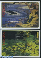 Micronesia 1999 K. Hokusai 2 S/s, Mint NH, Art - East Asian Art - Paintings - Micronesia