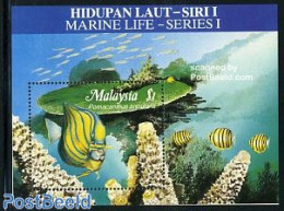 Malaysia 1988 Marine Life S/s, Mint NH, Nature - Fish - Pesci