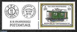 Austria 2001 Stamp Day 1v+tab, Mint NH, Transport - Stamp Day - Railways - Nuevos