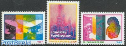 Singapore 1975 Science & Industry 3v, Mint NH, Health - Science - Health - Mining - Telecommunication - Telecom