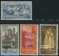 Spain 1963 Cloisters 4v, Mint NH, Religion - Cloisters & Abbeys - Unused Stamps