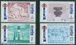 Thailand 1975 14th October 1973 4v, Mint NH, Various - Justice - Art - Sculpture - Sculpture