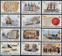 Tristan Da Cunha 1983 Definitives, Island History 12v, Mint NH, History - Transport - Various - History - Ships And Bo.. - Ships