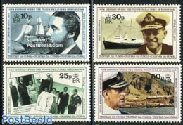 Tristan Da Cunha 1991 Prince Philip 70th Birthday 4v, Mint NH, History - Transport - Kings & Queens (Royalty) - Ships .. - Königshäuser, Adel