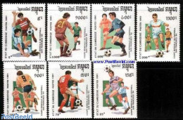 Cambodia 1991 World Cup Football 7v, Mint NH, Sport - Football - Cambodia